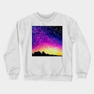 Night sky watercolor design Crewneck Sweatshirt